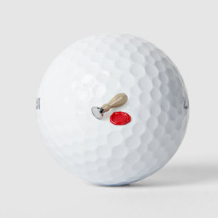 Balles De Golf Timbre personnel et sceau de cire rouge