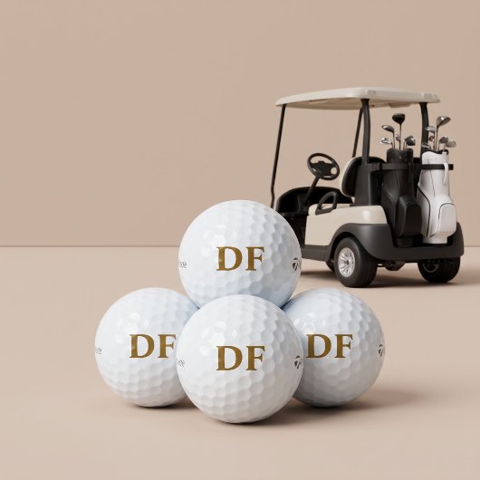 Balles de golf Titleist avec monogramme doré