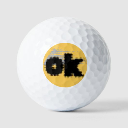 Balles De Golf Titre : "OK Vibes - Simple & Bold" (Recto)