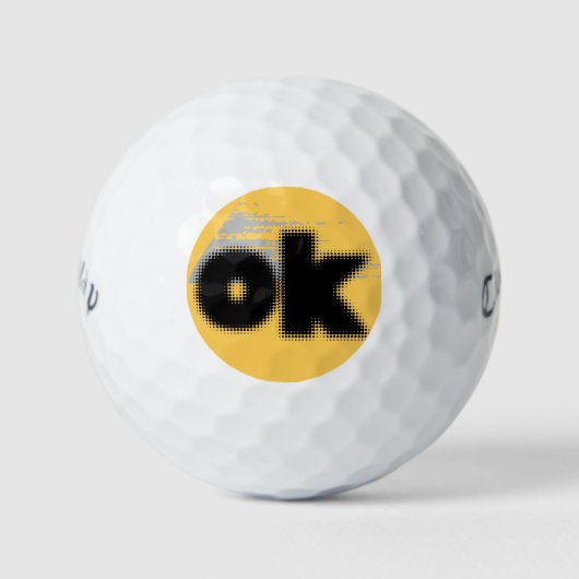 Balles De Golf Titre : "OK Vibes - Simple & Bold" (Devant)