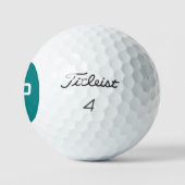 Balles De Golf Titulaire Monogramme Professionnel Pro V1 Turquois (Logo)