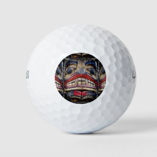 Balles De Golf Tonnerre à visage totem (Devant)