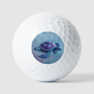 Balles De Golf Tortue de mer couleur bleu sarcelle violet Tortue
