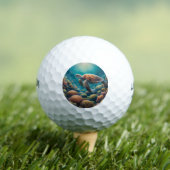 Balles De Golf Tortue de mer et corail (T-shirt Insitu)