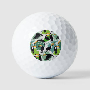 Balles De Golf Toucan Bird : Palm Feuille Motif