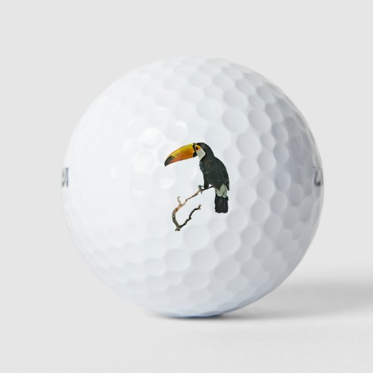 Balles De Golf Toucan Portrait Animal Tropical Bird Design (Devant)
