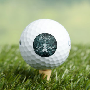 Balles De Golf Tour Eiffel turquoise Grunge Golf Balls