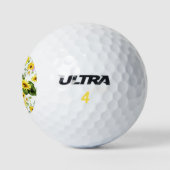 Balles De Golf Tournesol à l'aquarelle 7 (Logo)