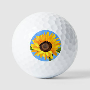 Balles De Golf Tournesol jaune sur Blue Sky Golf Balls