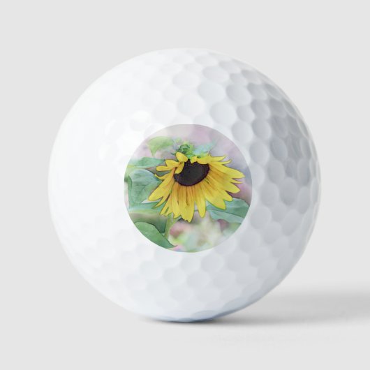 Balles De Golf 'Tournesol timide' (Recto)