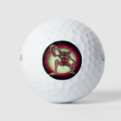Balles De Golf Tournoi d'Halloween Pleine lune Werewolf Brown (Devant)
