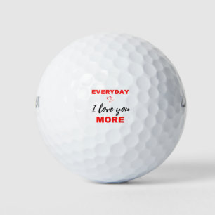 Balles De Golf Tous les jours, je t'aime plus Noir
