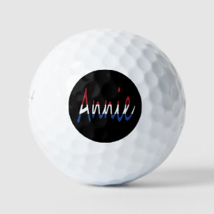 Balles De Golf Tout nom superposé sur le drapeau NLD sur bk be6 g