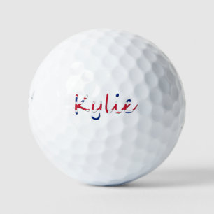 Balles De Golf Tout nom superposé sur Union Jack Flag be6 gbcnt
