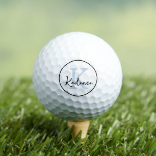 Balles De Golf Toutes les couleurs Bleu Nom Monogramme mignon