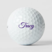 Balles De Golf Tracy Nom De Fille En Violet, (Recto)