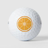 Balles De Golf Tranches de fruits orange (Devant)
