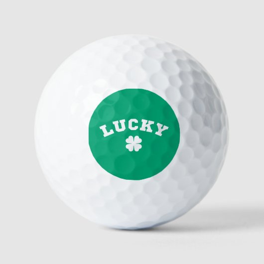 Balles De Golf Trèfle Chanceux St. Patrick (Recto)