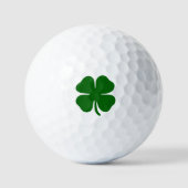 Balles De Golf Trèfle irlandais vert (Recto)