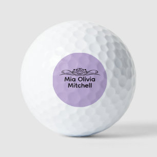 Balles De Golf Trend Color Soft Violet Name Golf Balls
