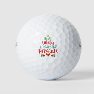 Balles De Golf Très Probable De Secouer Les Présents Drôle Noël