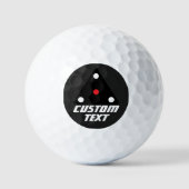Balles De Golf Triangle noir moderne UFO avec votre nom (Recto)