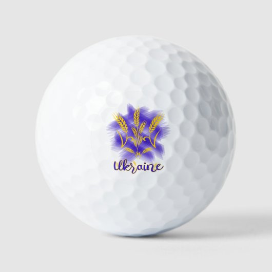 Balles De Golf Trident ukrainien fait d'épi de blé (Recto)