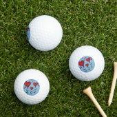 Balles De Golf Trois Coeurs mignons (Herbe in situ)
