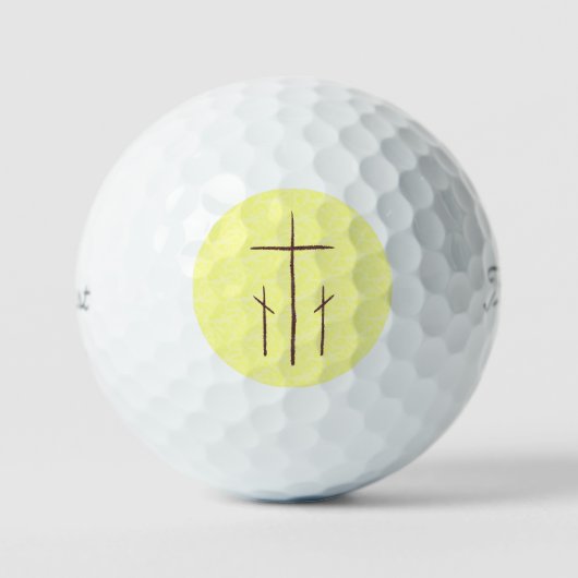 Balles De Golf Trois croix sur le calvaire (Recto)