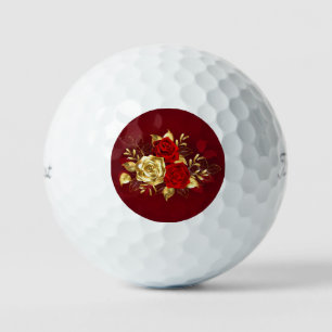 Balles De Golf Trois Roses de bijoux