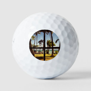 Balles De Golf Tropical Fiji Beach Scene be6 gbcna