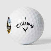 Balles De Golf Tropical Fiji Beach Scene cwb gbcna (Logo)