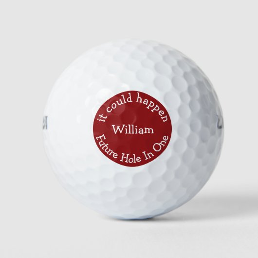 Balles De Golf Trou en un futur drôle (Devant)