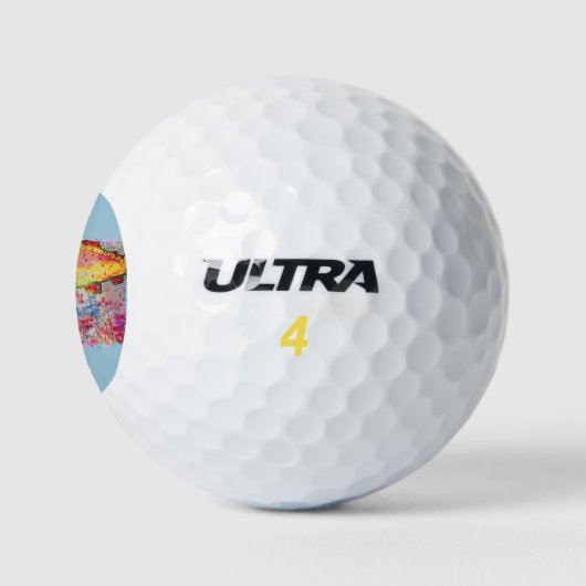 Balles De Golf truite arc-en-ciel (Logo)