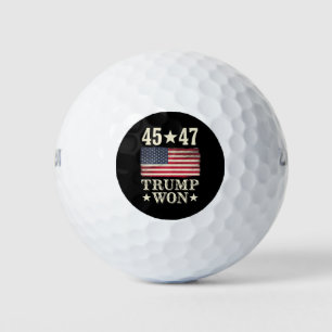 Balles De Golf Trump A Gagné 2024 45 47E Drapeau Du Président Usa