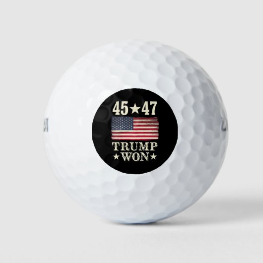 Balles De Golf Trump A Gagné 2024 45 47E Drapeau Du Président Usa (Devant)