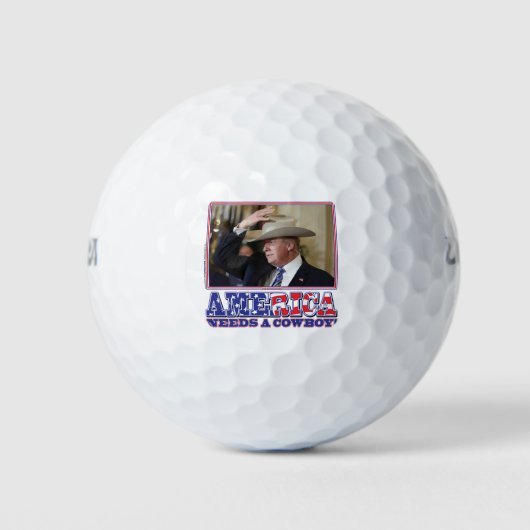 BALLES DE GOLF TRUMP-AMÉRIQUE-COWBOY (Devant)