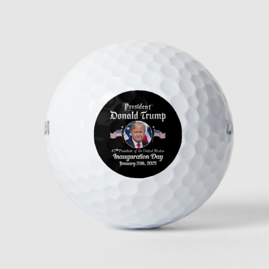 Balles De Golf Trump Inauguration Day 2025 47th USA President (Devant)