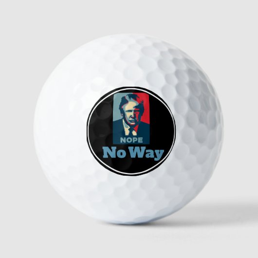 Balles De Golf Trump Nope Pas De Chemin Golf Balls (Recto)