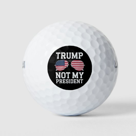 Balles De Golf Trump, pas mon président contre Trump (Devant)