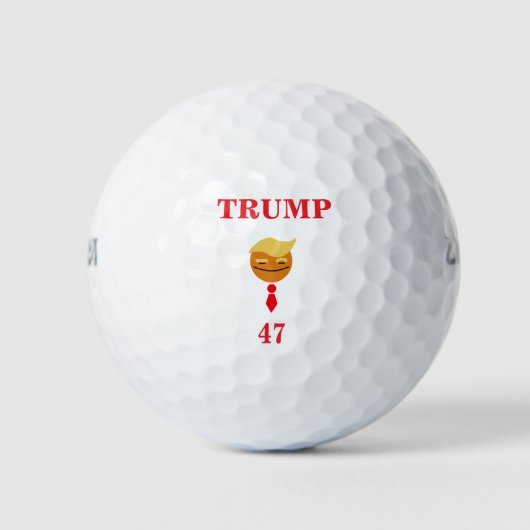 Balles De Golf Trump Smile Face avec Cravate, 47 (Devant)