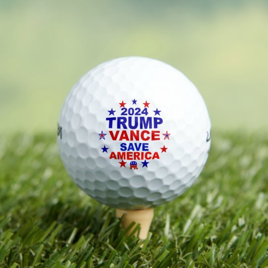 Balles De Golf Trump Vance 2024 Sauvez l'Amérique (T-shirt Insitu)