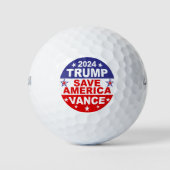 BALLES DE GOLF TRUMP VANCE 2024 SAVE AMERICA (Devant)