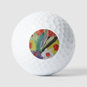 Balles De Golf Tulipes Abstraites et fleurs de printemps