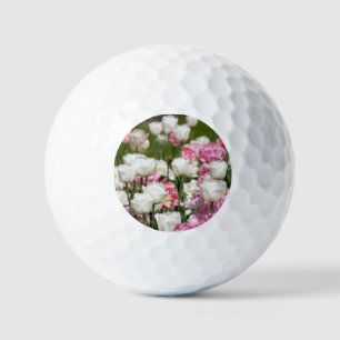 Balles De Golf Tulipes blanches et roses brillantes par jour enso