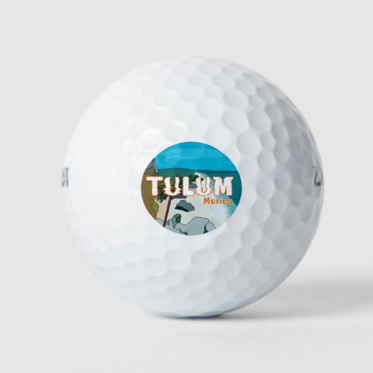 Balles De Golf Tulum Mexique Grande idée cadeau (Devant)