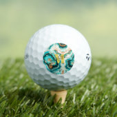 Balles De Golf Turquoise Aqua Agate Golden Custom Monogramme mode (T-shirt Insitu)