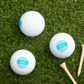 Balles De Golf Turquoise strié (Herbe in situ)