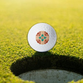 Balles De Golf Turquoise Zia Tribal Brown Tan