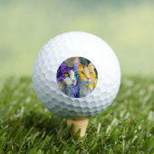 Balles De Golf Two Purple and Yellow Cats (T-shirt Insitu)